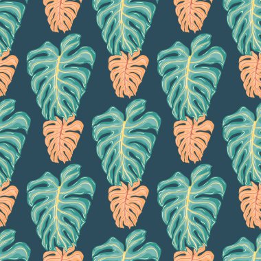 Mavi ve pembe renkli dekoratif desensiz karalama tarzında. Mavi donanma geçmişi. Kumaş tasarımı için dekoratif zemin, tekstil baskısı, ambalaj, kapak. Vektör illüstrasyonu.