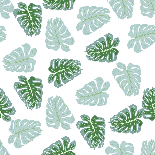 Patrón Sin Costura Naturaleza Tropical Abstracta Con Estampado Hoja Monstera — Archivo Imágenes Vectoriales