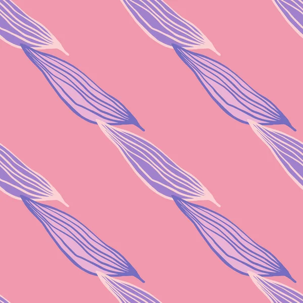 抽象的な線はピンクの背景に模様を残します 植物の背景 創造的な自然壁紙 テキスタイルプリント ラッピング カバーのためのデザイン ベクターイラスト — ストックベクタ