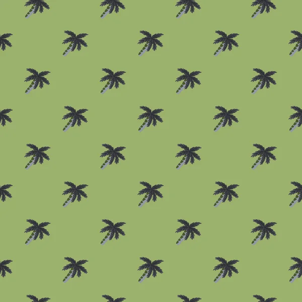 Ручной Рисунок Ботанического Экзотического Бесшовного Рисунка Рисунком Кокосовой Пальмы Украшения — стоковый вектор
