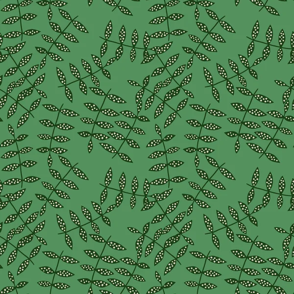 Motif Floral Sans Couture Sur Fond Vert Papier Peint Nature — Image vectorielle