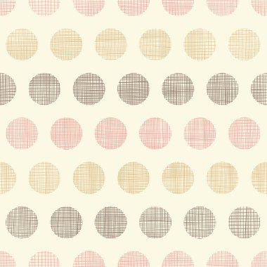 Vintage textile polka dots seamless pattern background clipart