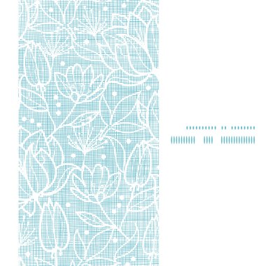 Mavi dantel çiçek Tekstil dikey çerçeve Dikişsiz desen arka plan