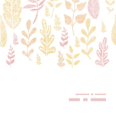 Yatay Çerçeve Dikişsiz desen arka plan Tekstil dokulu sonbahar yaprakları