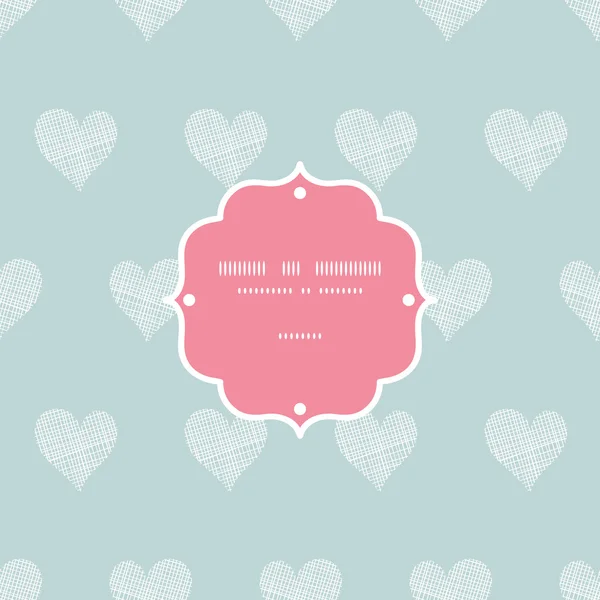 Encaje blanco corazones textil textura marco sin costuras patrón fondo — Vector de stock