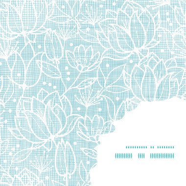 Mavi dantel çiçek Tekstil çerçeve köşe desen arka plan