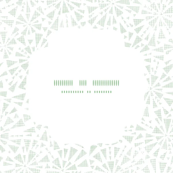 Vert abstrait triangles textile texture cadre carré motif fond — Image vectorielle