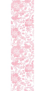 pembe Tekstil dikey kenarlık Dikişsiz desen arka kuşlar ve çiçekler