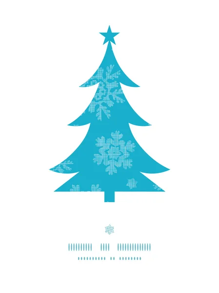 Kerstmis bomen frame blauwe sneeuwvlokken textiel naadloze patroon achtergrond — Stockvector