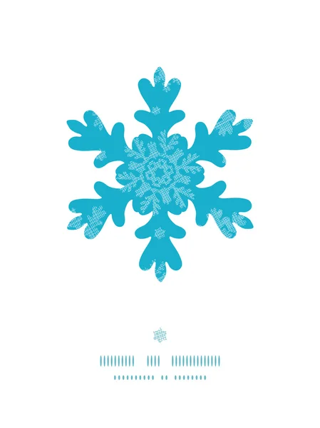 Navidad copo de nieve marco azul copos de nieve textil sin costuras patrón de fondo — Archivo Imágenes Vectoriales