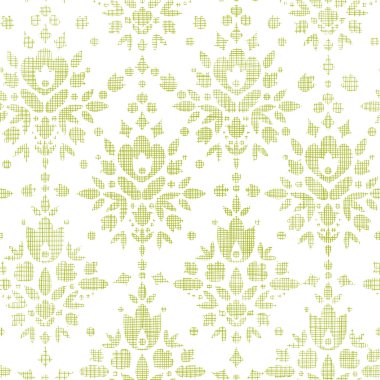 Yeşil Tekstil damask çiçek Dikişsiz desen arka plan
