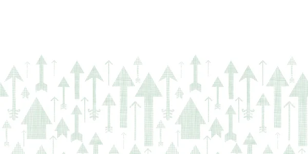 Flèches volant vers le haut textile texturé bord horizontal fond de motif sans couture — Image vectorielle