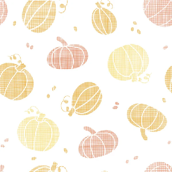 Vector thanksgiving pompoenen textiel naadloze patroon achtergrond — Stockvector