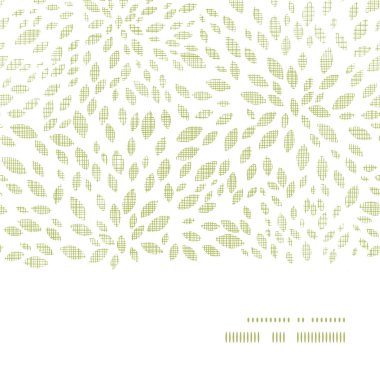 vektör yeşil yaprakları patlama Tekstil doku yatay çerçeve Dikişsiz desen arka plan