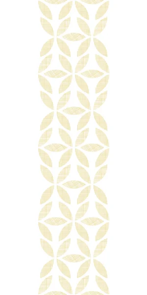 Abstrakte textile beige Blätter vertikale nahtlose Muster Hintergrund — Stockvektor