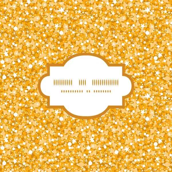 Vector golden shiny glitter texture frame seamless pattern background — Stock Vector
