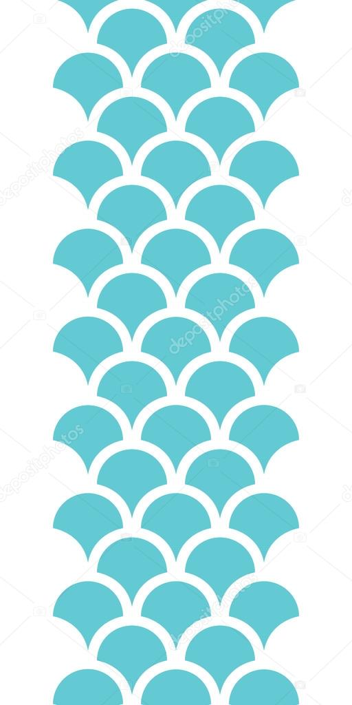 Abstract blue fishscale vertical seamless pattern background