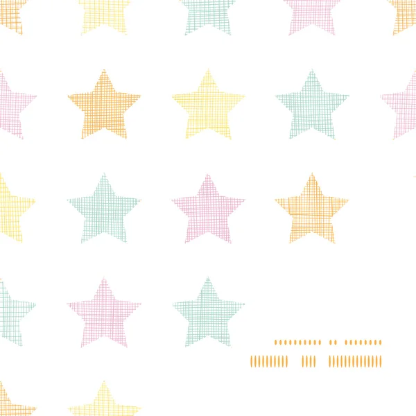 Stars textile texturé cadre pastel coin motif fond — Image vectorielle