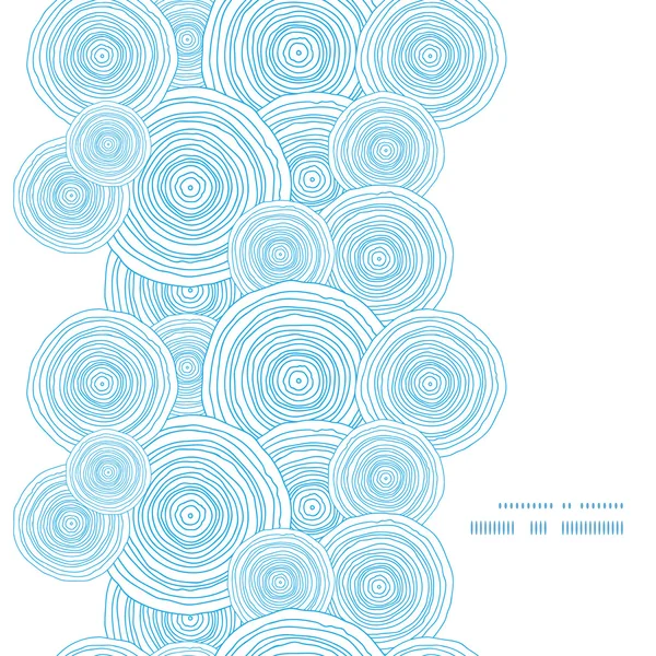 Vector doodle círculo agua textura vertical marco sin costura patrón fondo — Archivo Imágenes Vectoriales