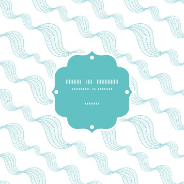 vektör çapraz soyut dalgalar çerçeve Dikişsiz desen arka plan