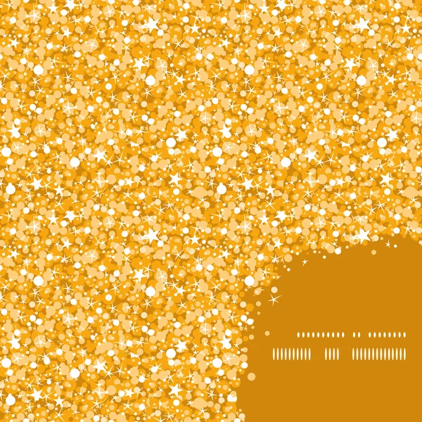 Vettoriale dorato lucido glitter texture cornice angolo modello sfondo — Vettoriale Stock