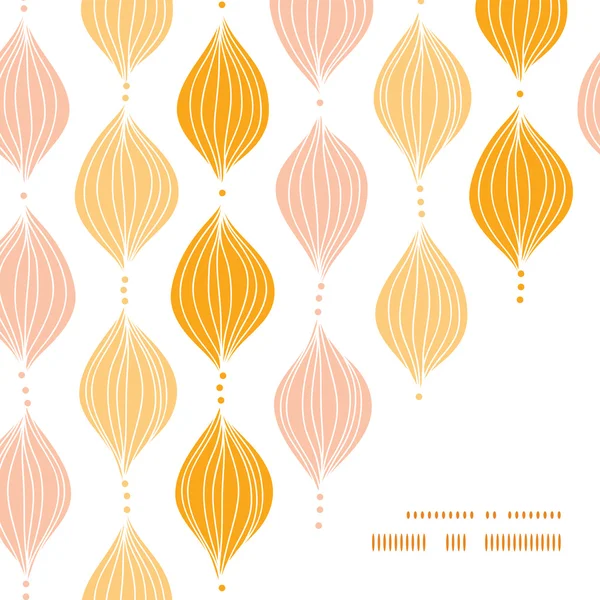 ベクトル抽象の黄金オギー フレーム コーナー パターン背景 — ストックベクタ