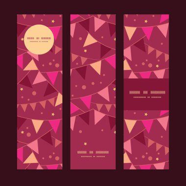 Desen arka plan vektör Noel süslemeleri bayrakları dikey afiş ayarla