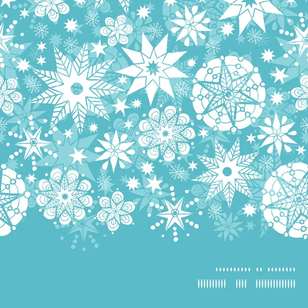 Vector decorativo escarcha Navidad copo de nieve silueta patrón marco tarjeta plantilla — Archivo Imágenes Vectoriales