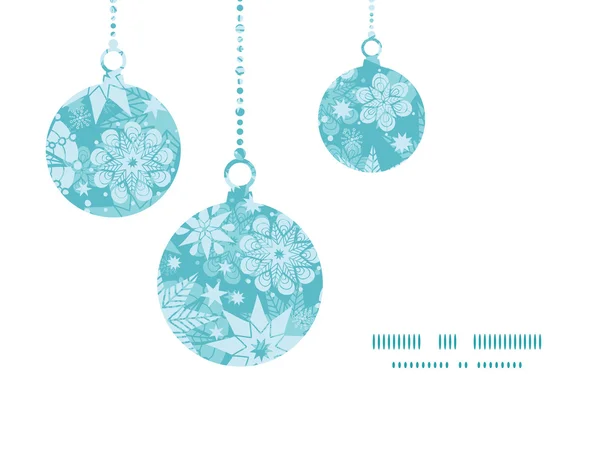 Vektorové dekorativní frost vánoční vločka siluetu vzor rámu kartu šablona — Stockový vektor