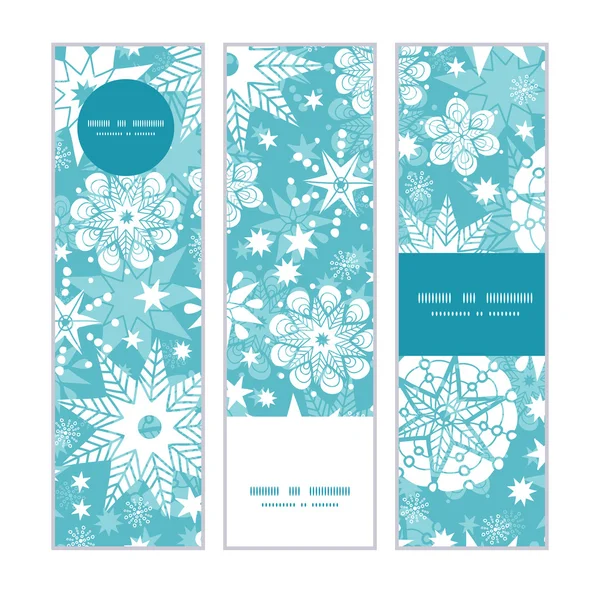 Vektor dekorativ Frost Weihnachten Schneeflocke Silhouette Muster Rahmen Karte Vorlage — Stockvektor