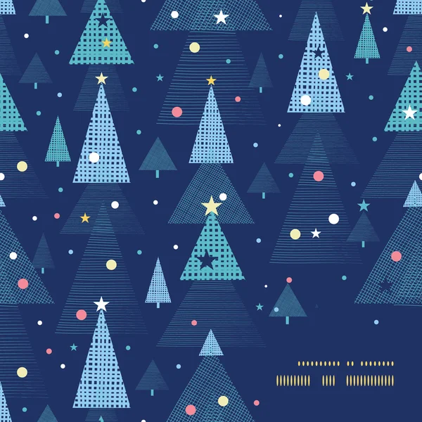 वेक्टर अमूर्त अवकाश क्रिसमस पेड़ फ्रेम कोने पैटर्न पृष्ठभूमि — स्टॉक वेक्टर