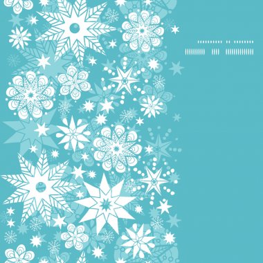 Vector decorative frost Christmas snowflake silhouette pattern frame card template