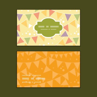 Yatay Çerçeve desen kartvizit kiraz kuşu vektör parti süslemeleri ayarla