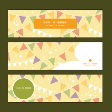 Desen arka plan vektör parti süslemeleri yatay Banner kiraz kuşu ayarla