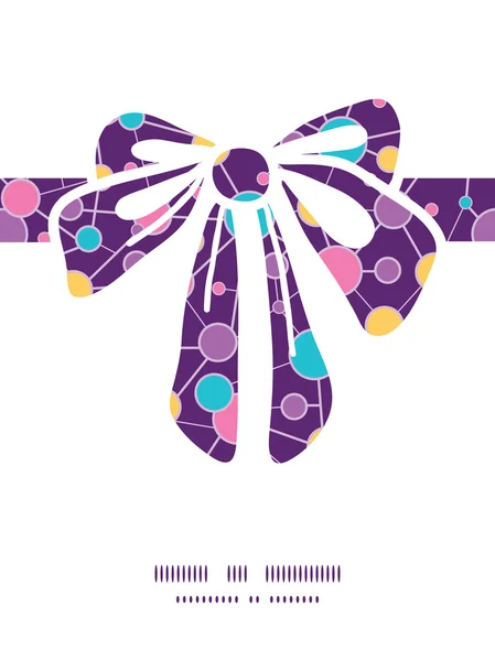 矢量分子结构礼物弓轮廓模式框架 — 图库矢量图片