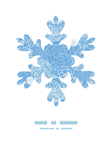 Modèle de carte de cadre de modèle de silhouette de flocon de neige de Noël de fleurs de dentelle violet vectoriel — Image vectorielle