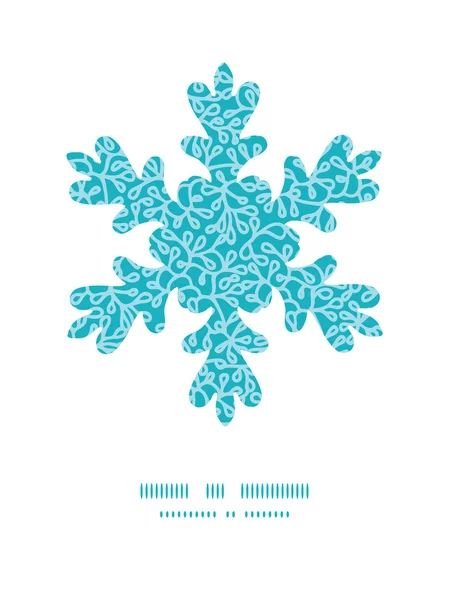 Vector abstracto bajo el agua plantas Navidad copo de nieve silueta patrón marco tarjeta plantilla — Archivo Imágenes Vectoriales