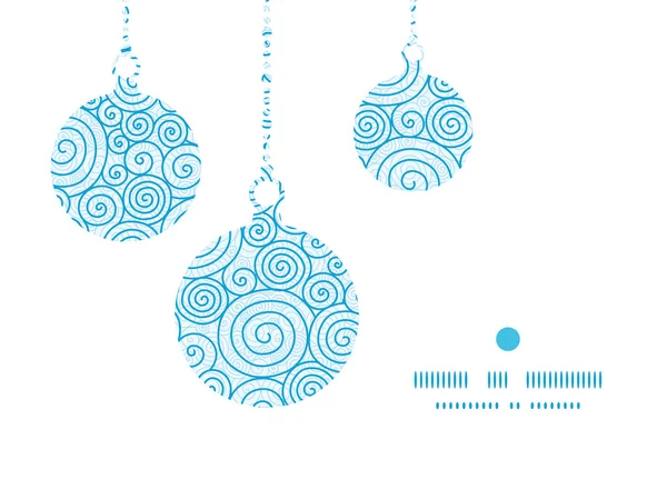 ベクトルの抽象的な渦巻きクリスマス飾りのシルエット パターン フレーム カード テンプレート — ストックベクタ