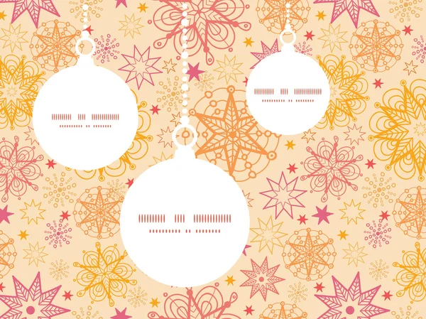 Vettoriale stelle calde ornamenti di Natale sagome modello cornice modello di carta — Vettoriale Stock