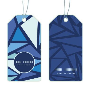 Vektör soyut buz portaldan kare desen Etiketler kümesi dikey