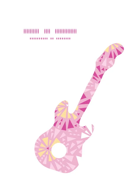 Vector pink abstract triangles guitar music silhouette pattern frame — Stock Illustration Vector pink abstract triangles guitar music silhouette pattern frame Vector Graphics