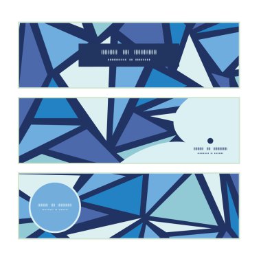 Vektör soyut buz portaldan yatay Banner desen arka plan ayarlamak