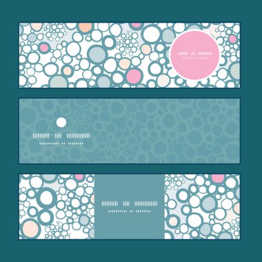 Desen arka plan vektör renkli baloncuklar yatay Banner ayarla