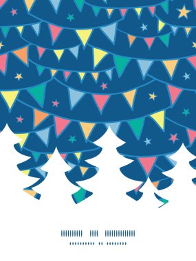 Vektör renkli doodle kiraz kuşu Noel ağacı siluet desen çerçeve kartı şablonu bayraklar