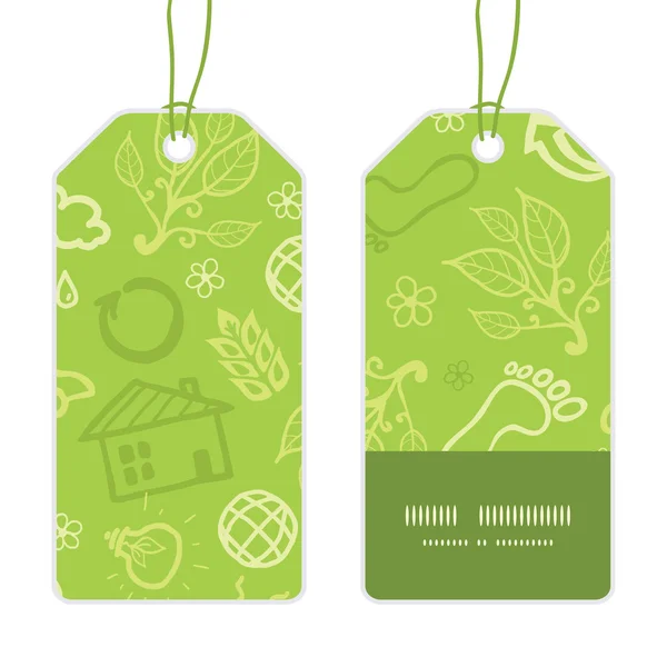 Vector milieu verticale streep kaderset patroon tags — Stockvector