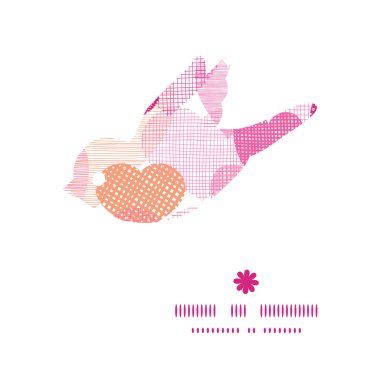 Vektör dokulu kumaş kalpler kalp siluet tasarlamak çerçeve