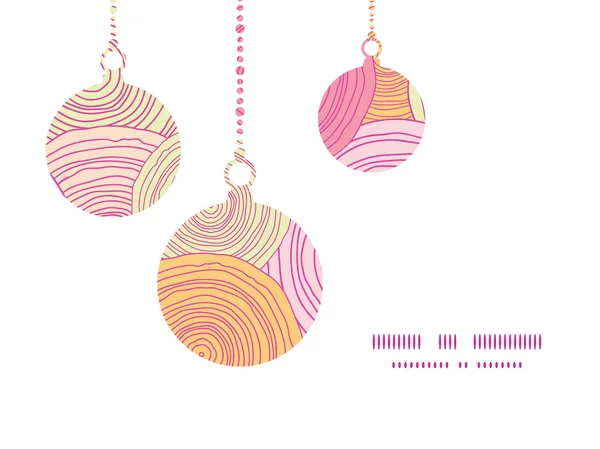 Vector doodle cirkel textuur Kerst ornamenten silhouetten patroon frame kaartsjabloon — Stockvector