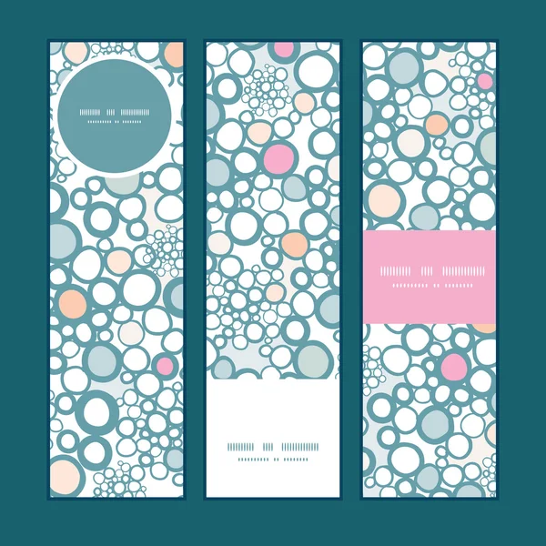Vector colorful bubbles vertical banners set pattern background — Stock Vector
