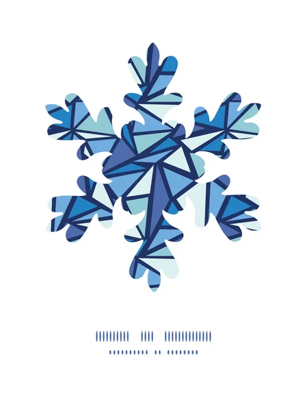 Vector abstract ijs chrystals Kerstmis sneeuwvlok silhouet patroon frame kaartsjabloon — Stockvector