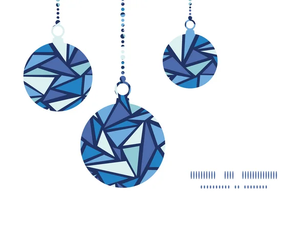 Vector abstract ijs chrystals Kerst ornamenten silhouetten patroon frame kaartsjabloon — Stockvector